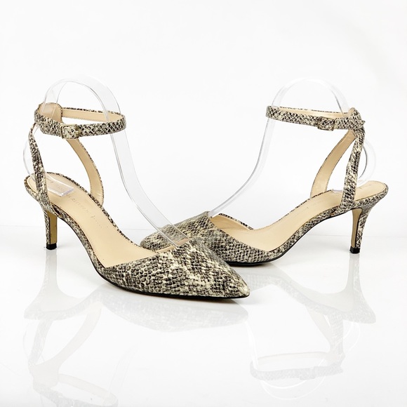 Banana Republic Shoes - Banana Republic Snake Skin Ankle Strap Heels